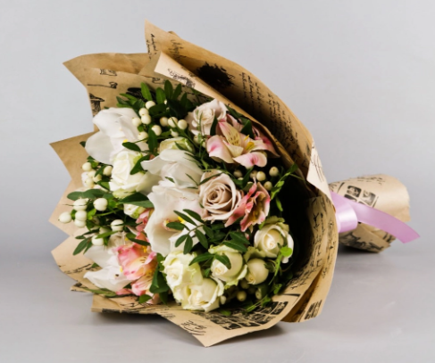 White Orchid & Gold Leaf